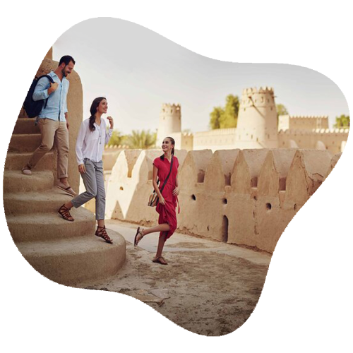 tourists in al ain fort